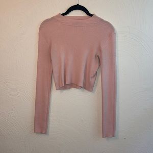 brandy melville cropped pink sweater